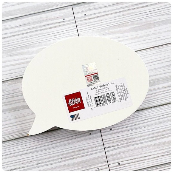 University of Iowa Logo Go Hawks Chant 5.75 x 4.25 Wood Tabletop Bubble Sign - Picture 3 of 3